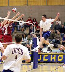 Freshman outside hitter Jeff Menzel had 21 kills against Stanford, but UCSB still lost in three games.